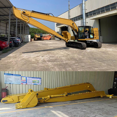 ملحق ذراع الرافعة الطويلة Cat320D من كاتربيلر ، ذراع الوصول الطويل 18 مترًا مع دلو وأسطوانة