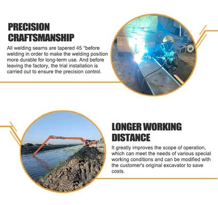 22 متر مضاد للصدأ الحفرة الصغيرة الطويلة الذراع الطويلة لـ كوماتسو هيتاشي القط وغيرها