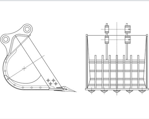 320 ZX330 Excavator Seive Bucket ، OEM ODM دائم الهيكل العظمي دلو