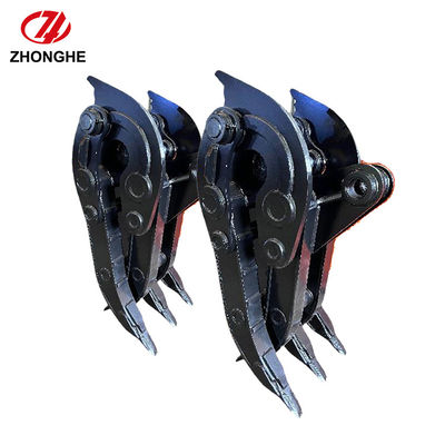 CE Antiwear الميكانيكية الاستيلاء للحفارة ،  Jcb Liebherr الخردة المعدنية الاستيلاء