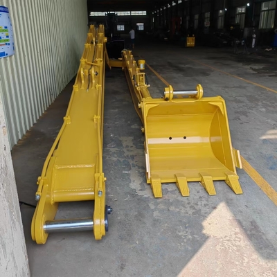 ملحق ذراع الرافعة الطويلة Cat320D من كاتربيلر ، ذراع الوصول الطويل 18 مترًا مع دلو وأسطوانة