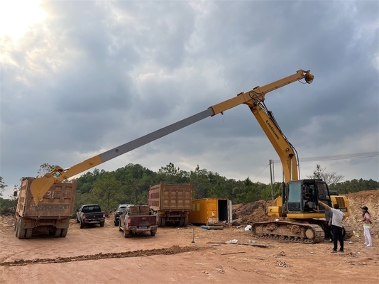 12m Telescopic Dipper Arm Excavator Boom البرتقالي الأصفر الأزرق حسب الطلب سعة دلو 0.2-1cbm