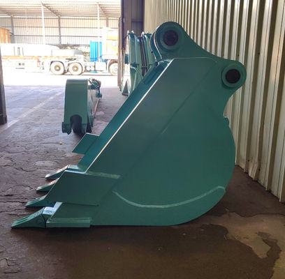 يضمن ذراع حفرة بعيدة المدى مع دلو وسباكة لـ CAT Kobelco