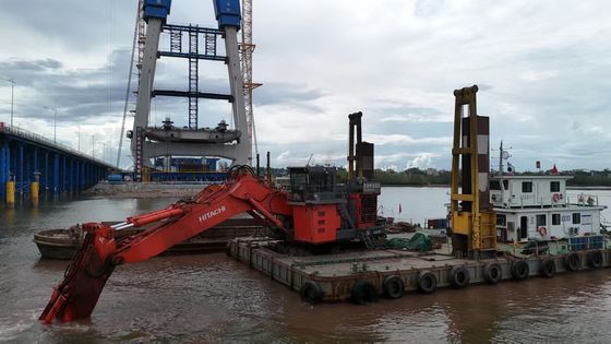 ذراع حفرة ذراع طويلة مع دلو وسيلندر لـ CAT KOBELCO هيتاشي